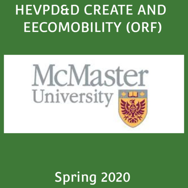 HEVPD&D CREATE and EECOMOBILITY (ORF) Workshop & Conference – Spring 2020