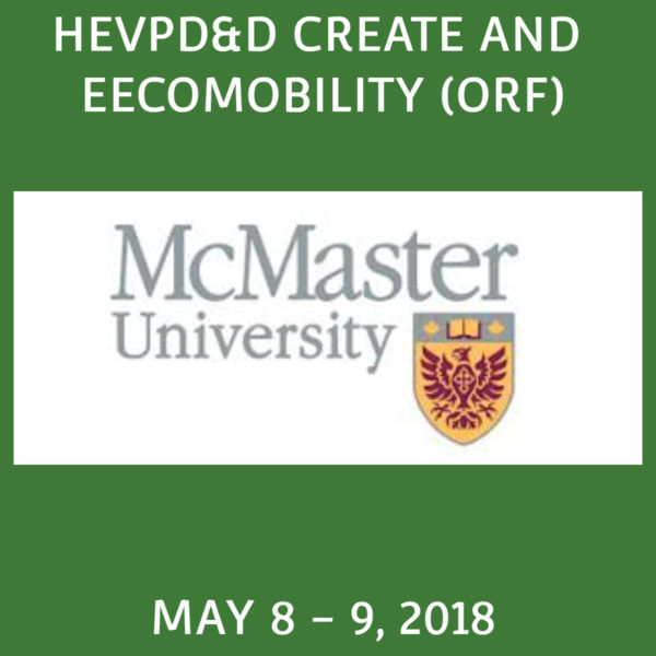 Past Event – HEVPD&D CREATE and EECOMOBILITY (ORF) Workshop & Conference 2018